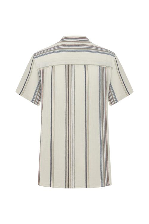  ÇİZGİLİ REGULAR FIT KISA KOLLU GÖMLEK