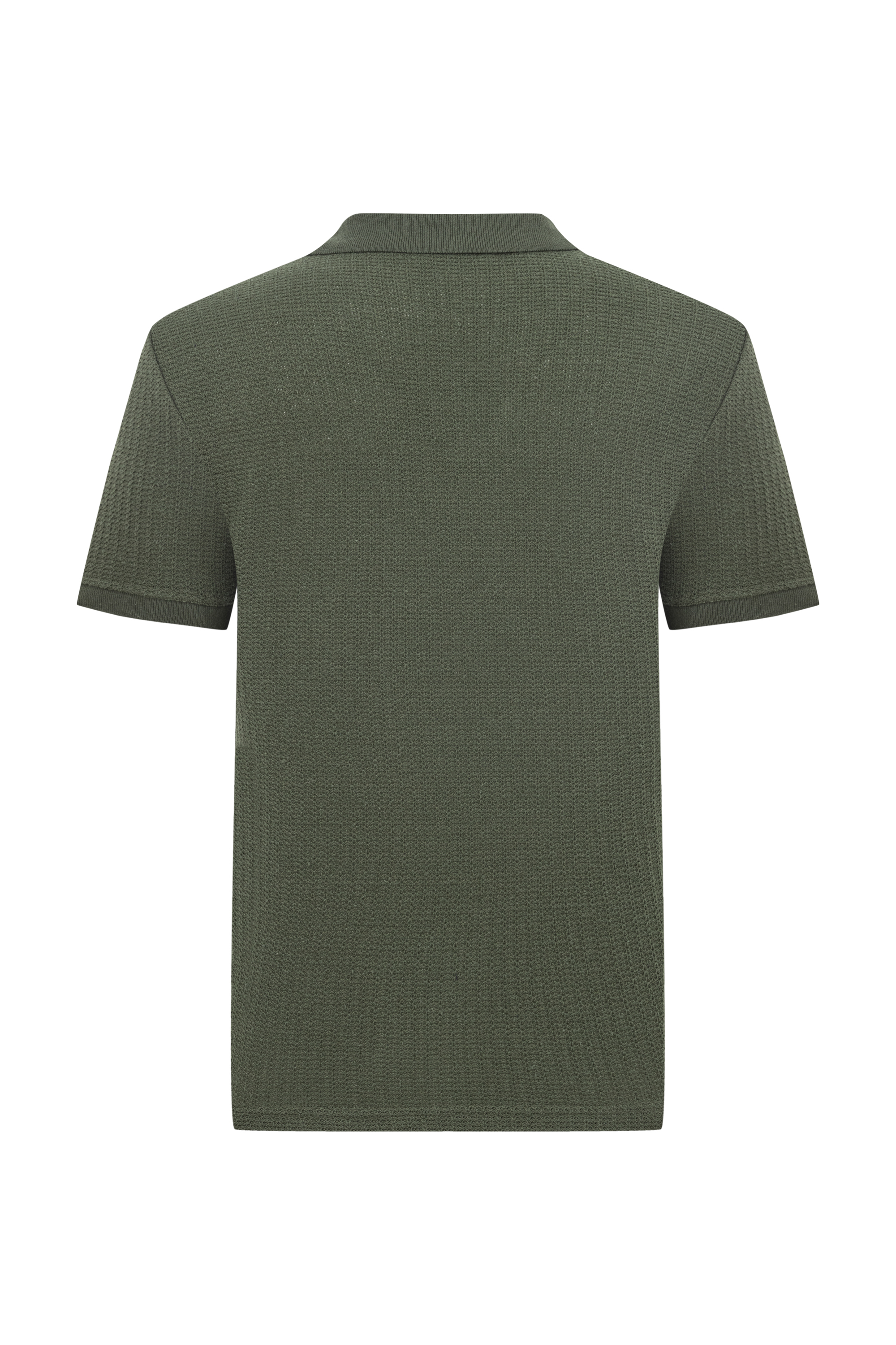 Erkek Haki Polo Yaka Regular Fit T-Shirt