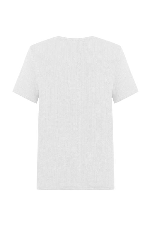  DOKULU BİSİKLET YAKA T-SHIRT