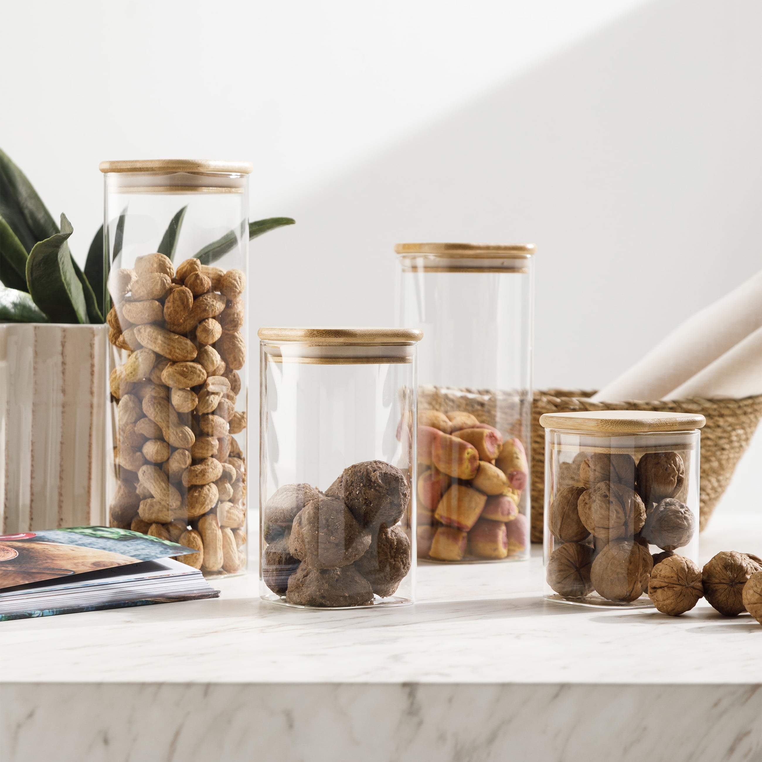 BOROSİLİKAT KARE KAVANOZ  1400ML