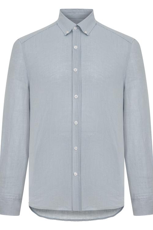  SLIM FIT KETEN GÖMLEK