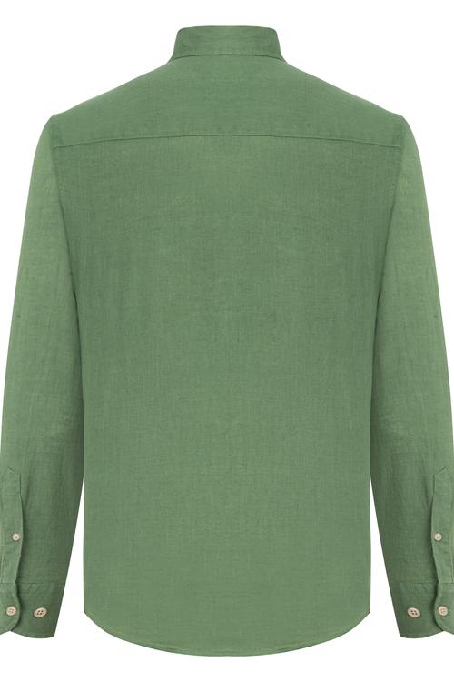  SLIM FIT KETEN GÖMLEK