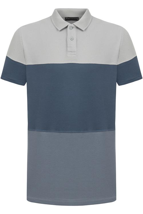  RENK BLOKLU POLO YAKA T-SHIRT