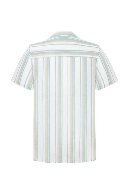  ÇİZGİLİ REGULAR FIT KISA KOLLU GÖMLEK