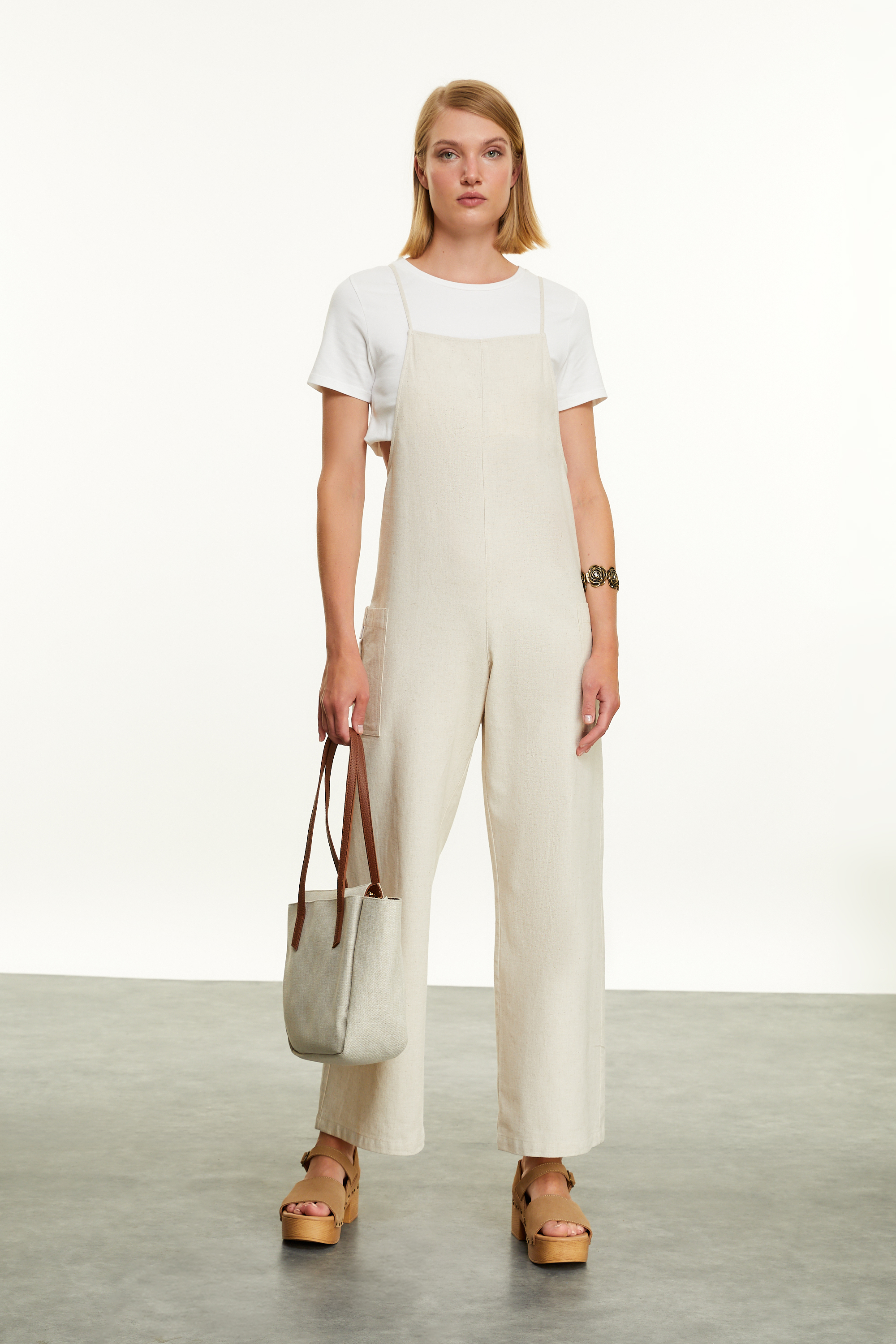 ASKILI KETEN KARIŞIMLI CEPLİ TULUM