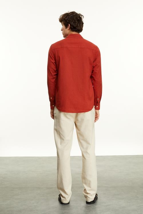  KETEN KARIŞIMLI REGULAR FIT GÖMLEK