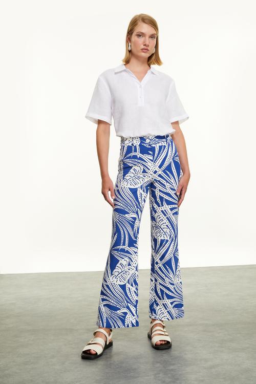 KISA KOLLU KETEN BLUZ