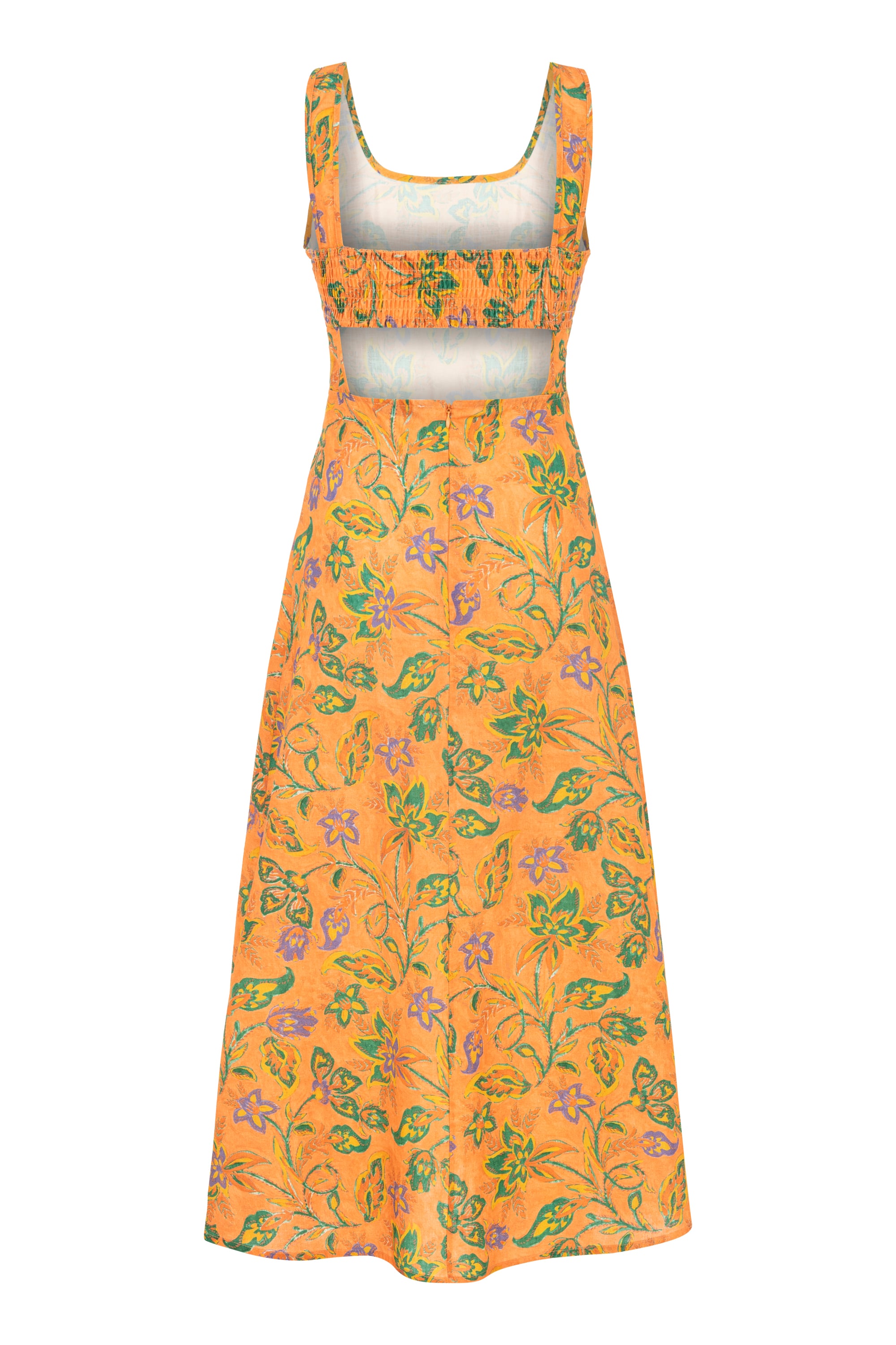 BASKILI KLOŞ MİDİ ELBİSE