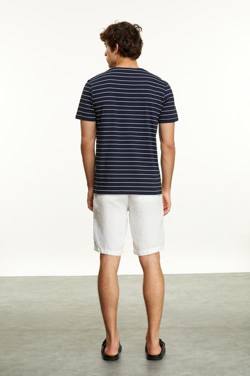  ÇİZGİLİ BİSİKLET YAKA T-SHIRT