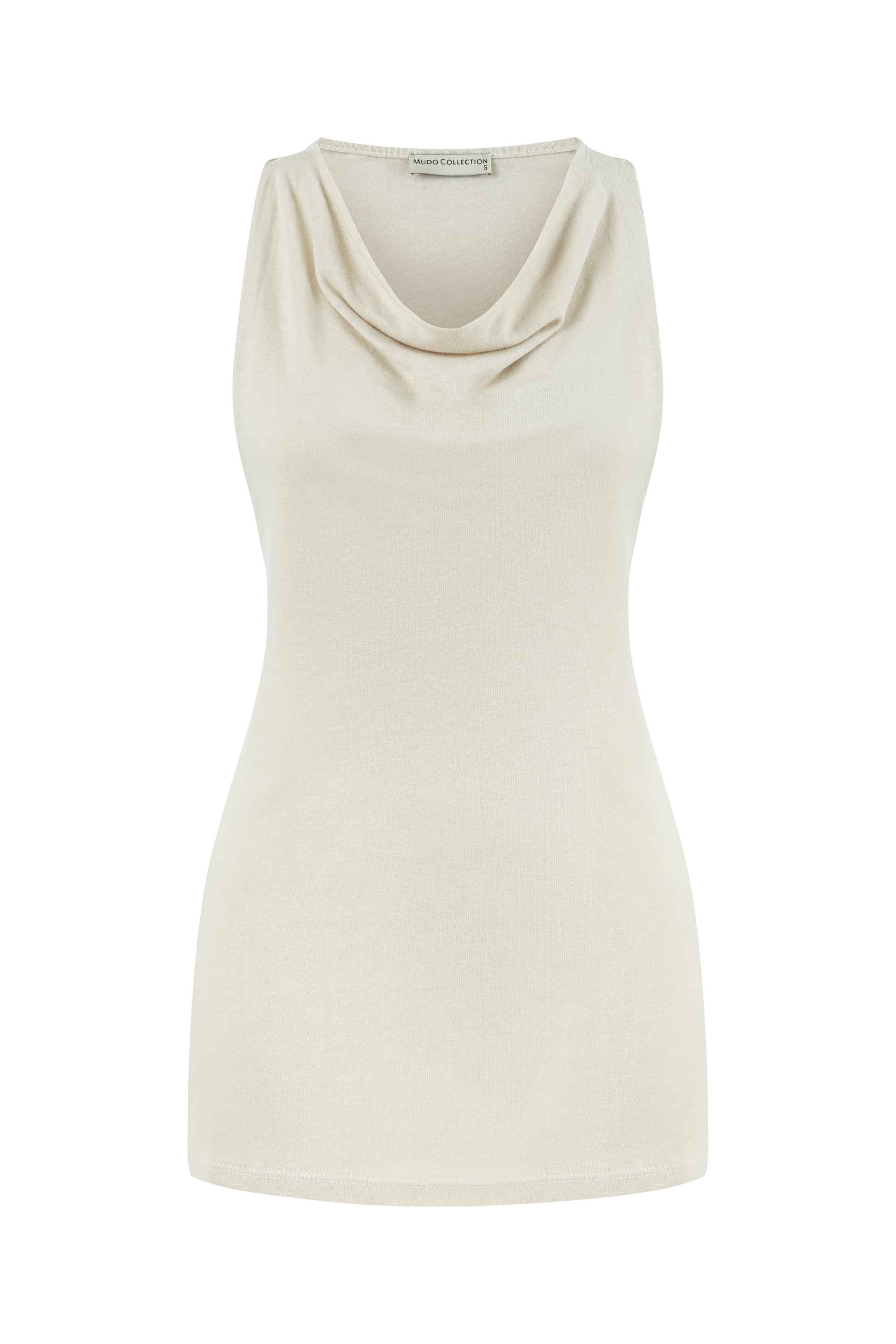 KETEN KARIŞIMLI DEGAJE YAKA BLUZ