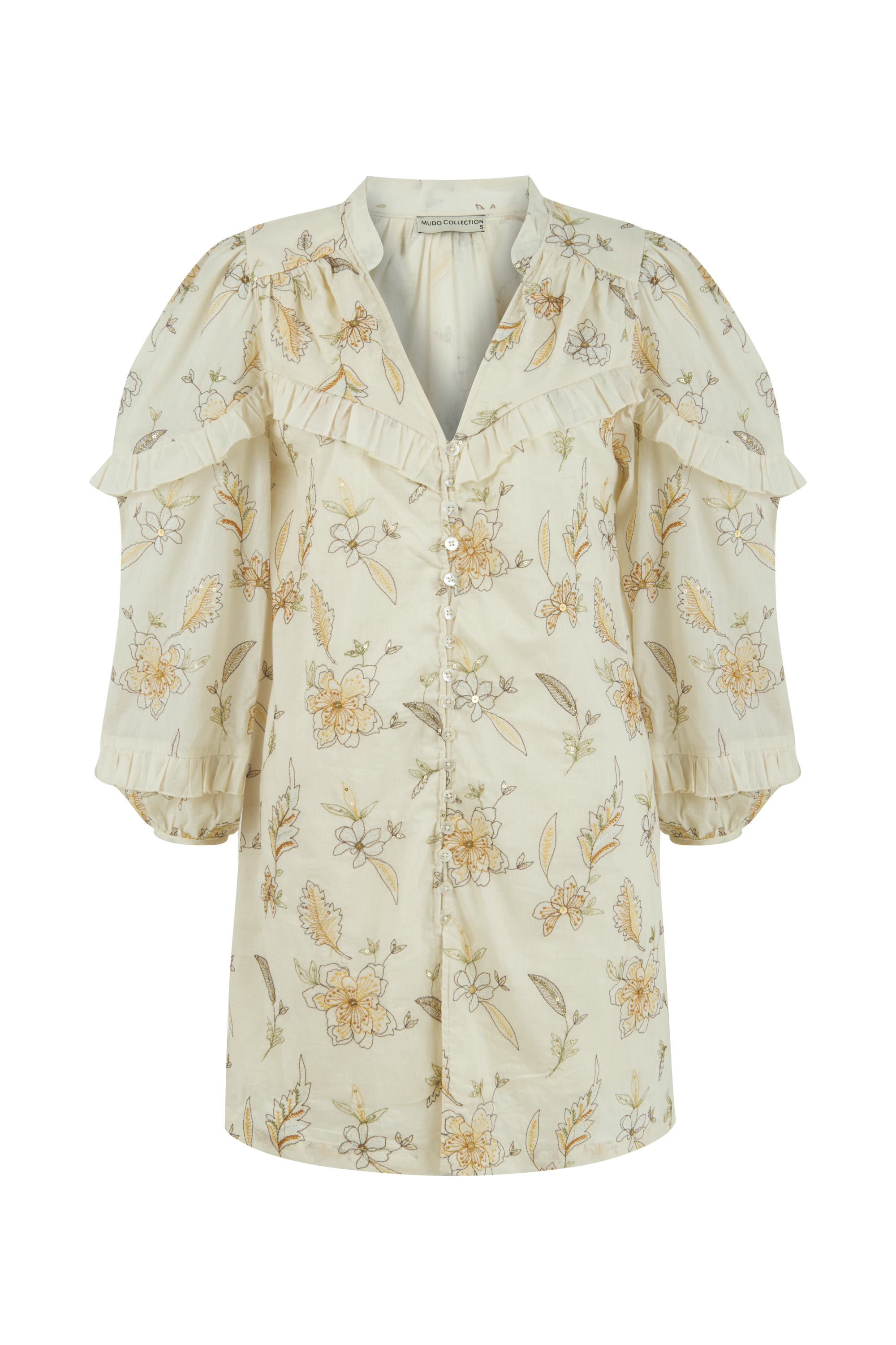 ETNİK BASKILI ÇİÇEKLİ MİNİ ELBİSE