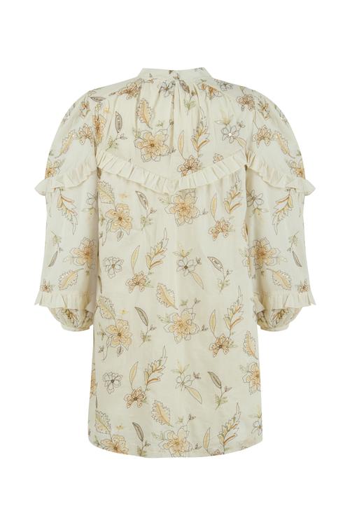  ETNİK BASKILI ÇİÇEKLİ MİNİ ELBİSE