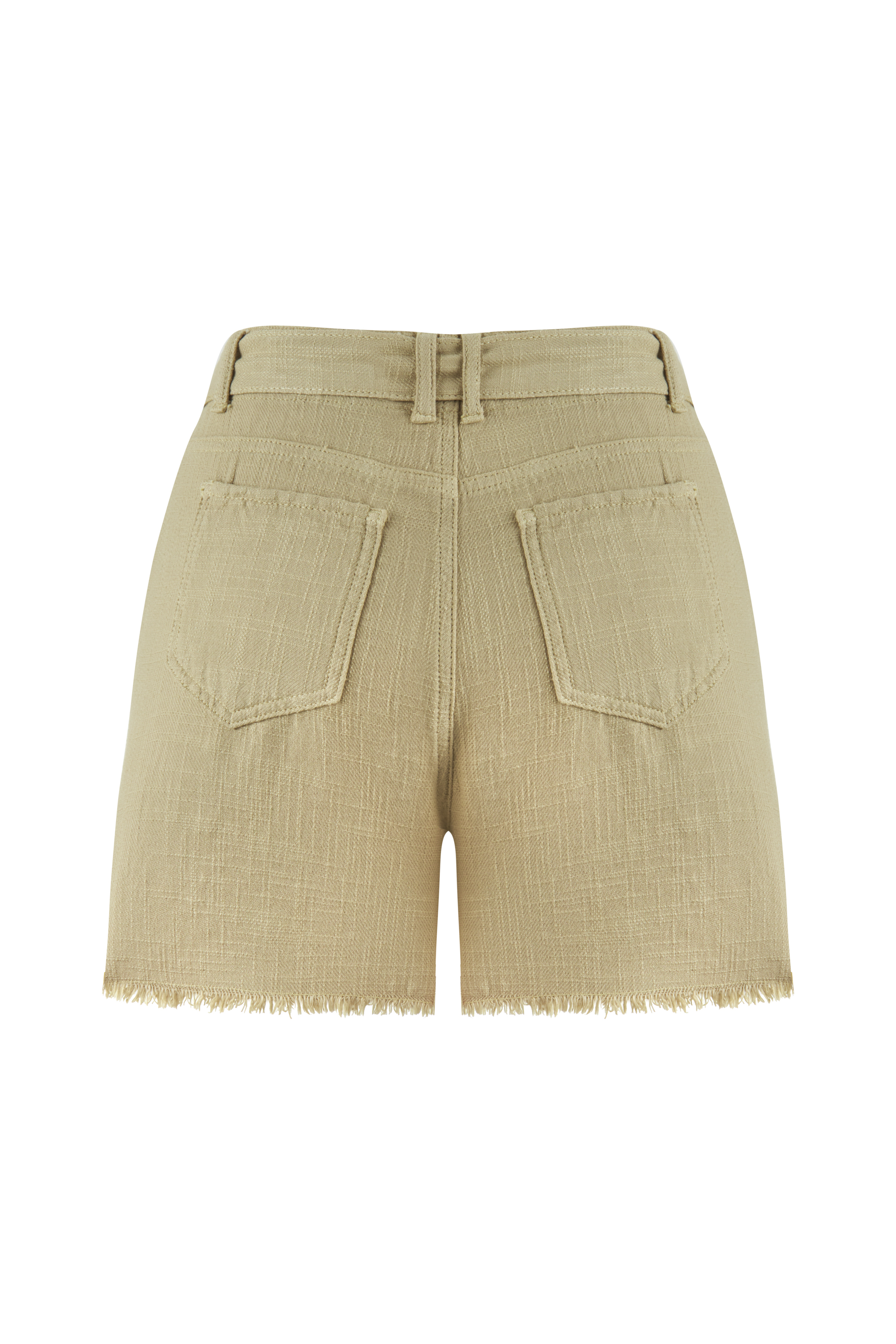 KEMER DETAYLI PAMUKLU KISA ŞORT