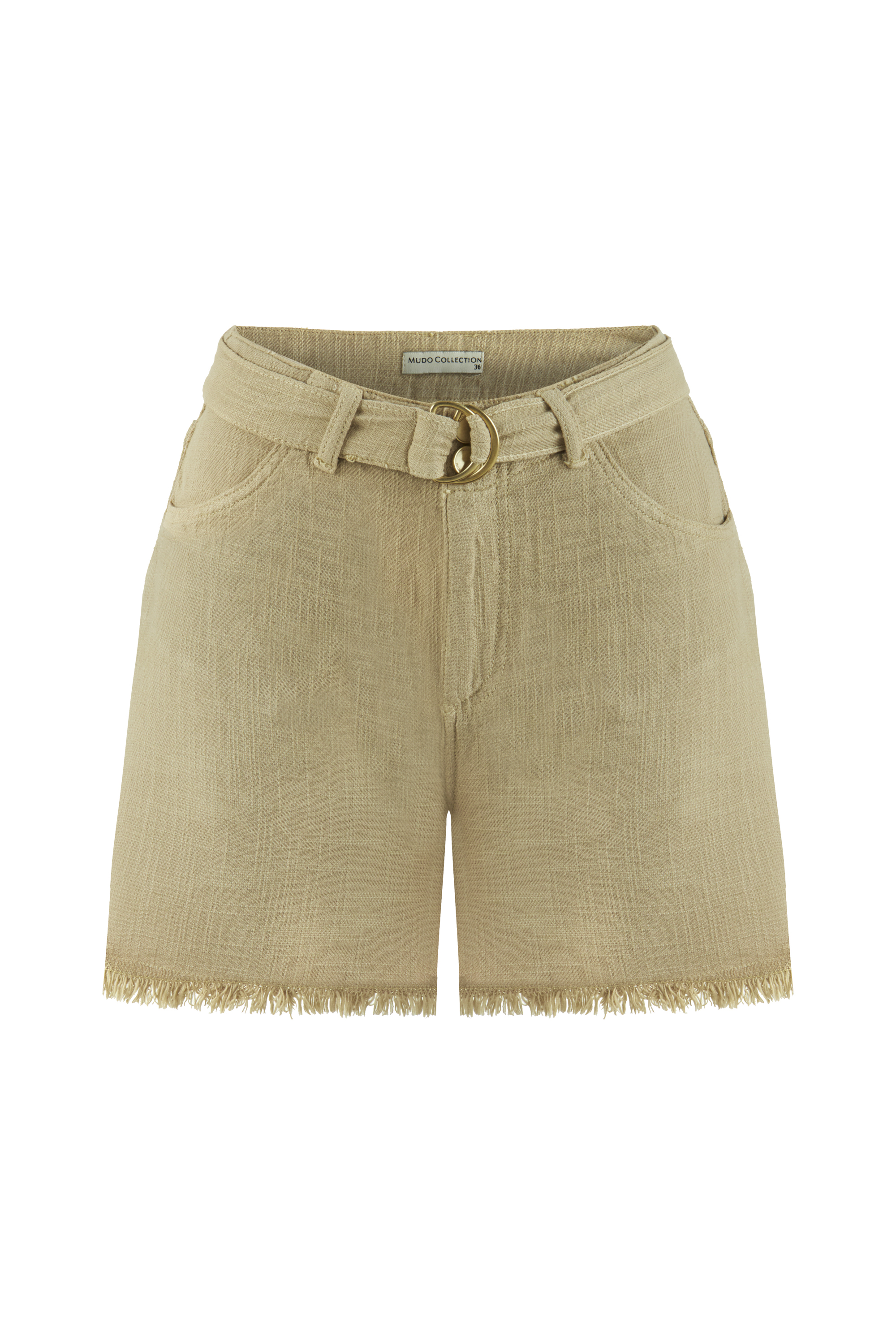 KEMER DETAYLI PAMUKLU KISA ŞORT