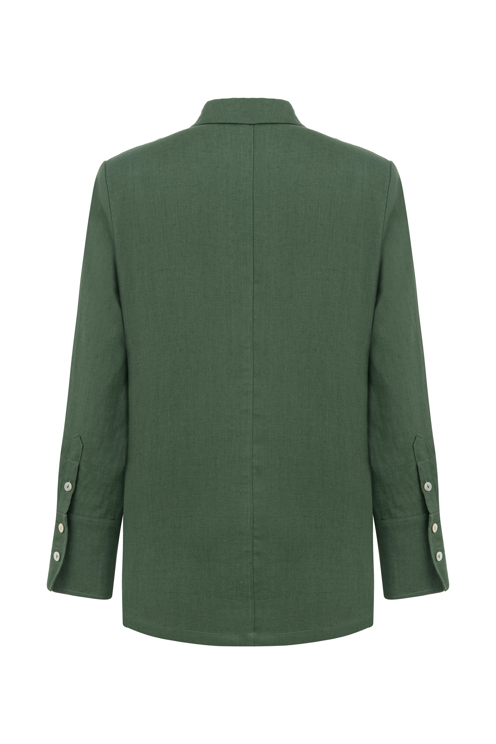 REGULAR FIT KRUVAZE KETEN CEKET