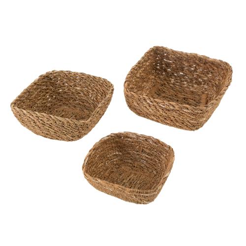  HANDMADE KARE MINI SEPET SETİ 3LÜ