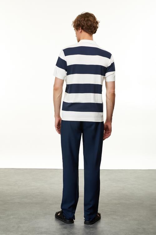  POLO YAKA ÇİZGİLİ T-SHIRT