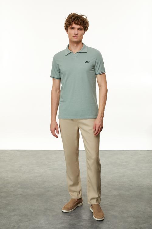  NAKIŞLI POLO YAKA KISA KOLLU T-SHIRT