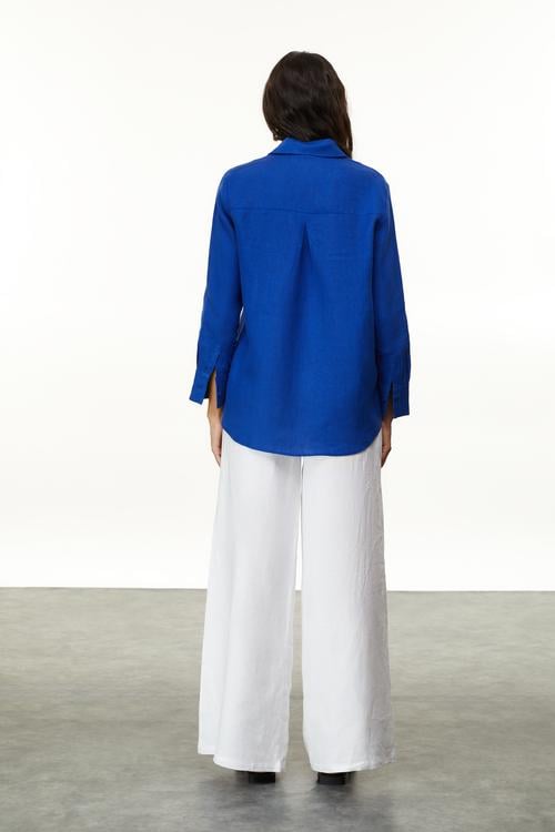  REGULAR FIT KETEN GÖMLEK