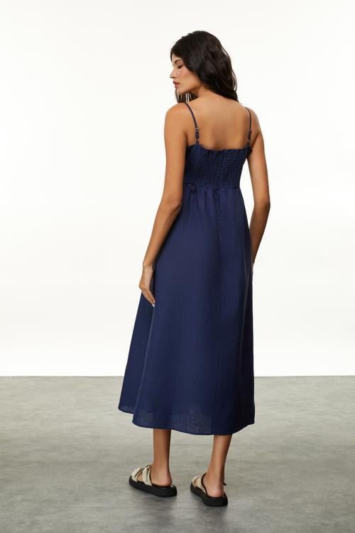  ASKILI MİDİ ELBİSE