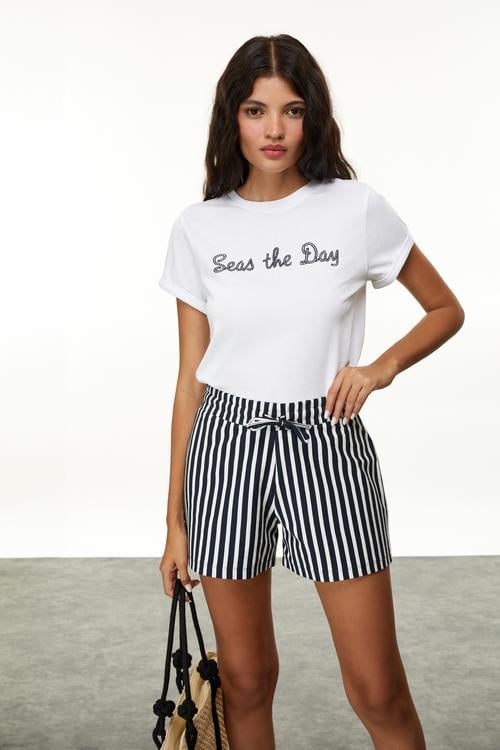  MARİN BASKILI BİSİKLET YAKA T-SHIRT