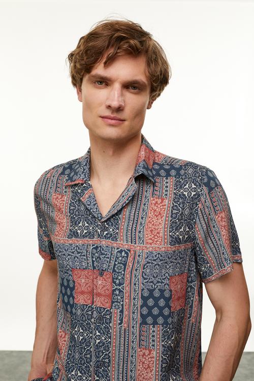  BASKILI REGULAR FIT GÖMLEK