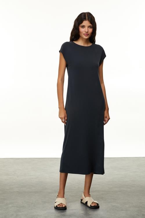  MODAL KARIŞIMLI UZUN ELBİSE