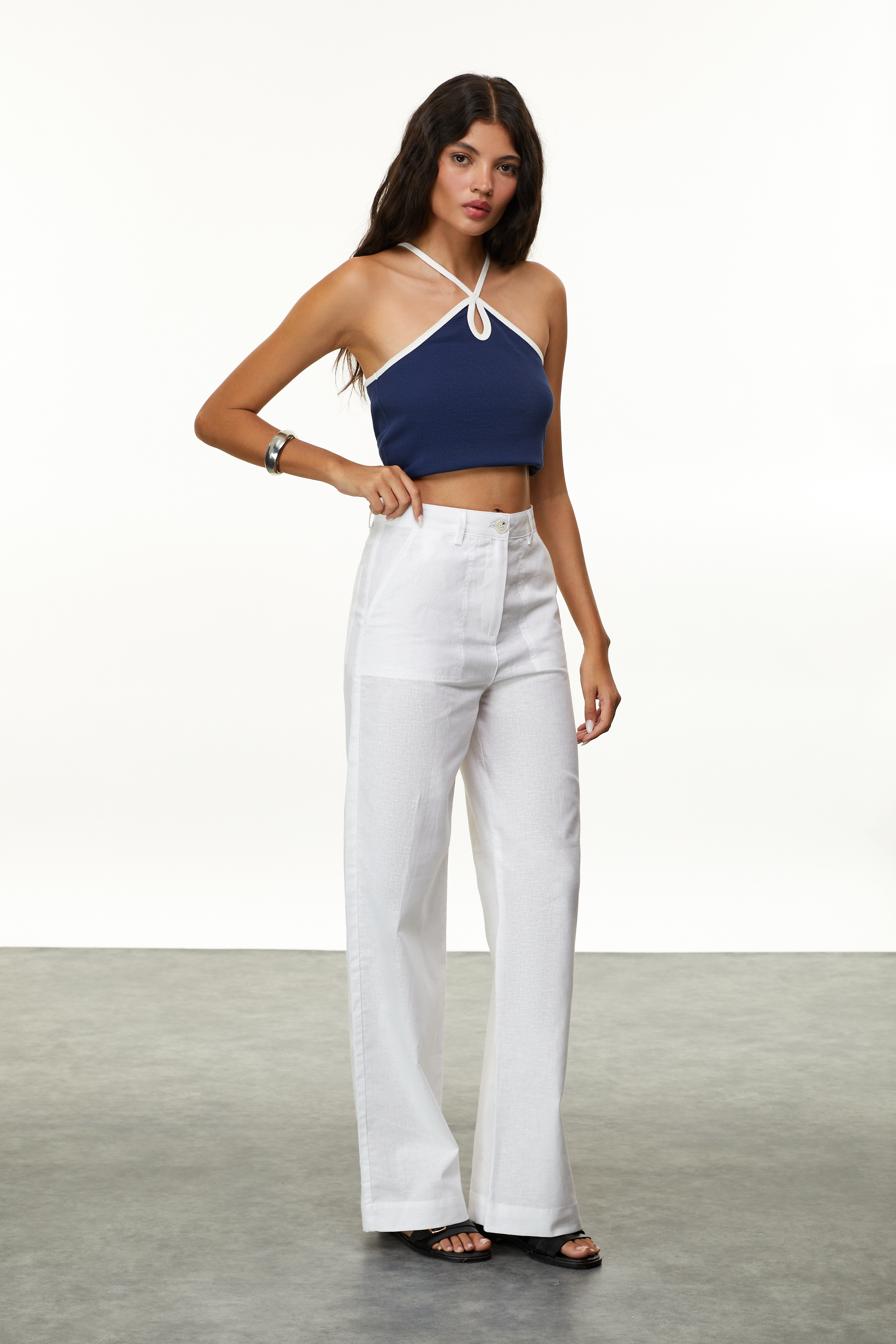 KETEN KARIŞIMLI PANTOLON