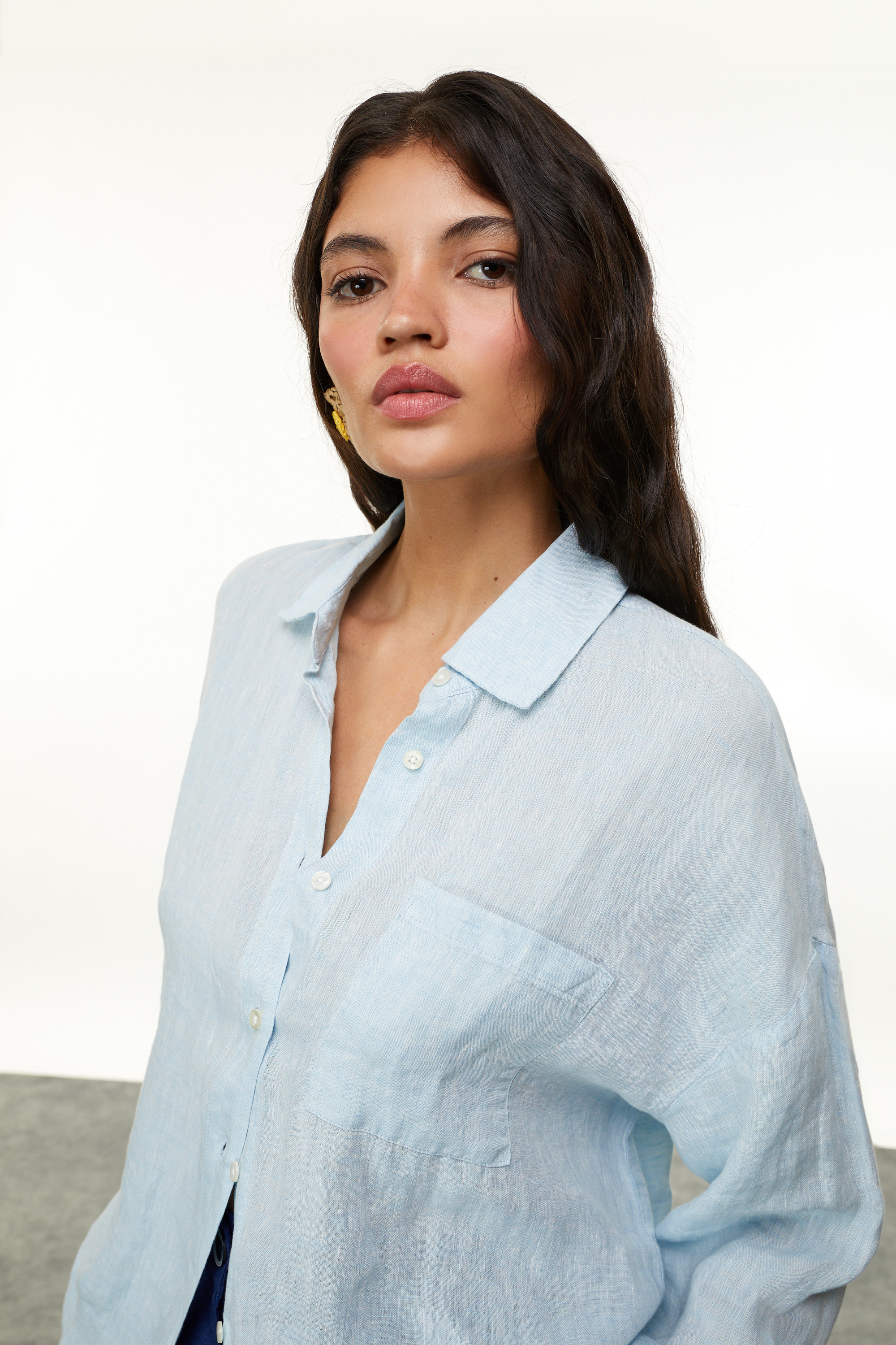 OVERSIZE KETEN GÖMLEK