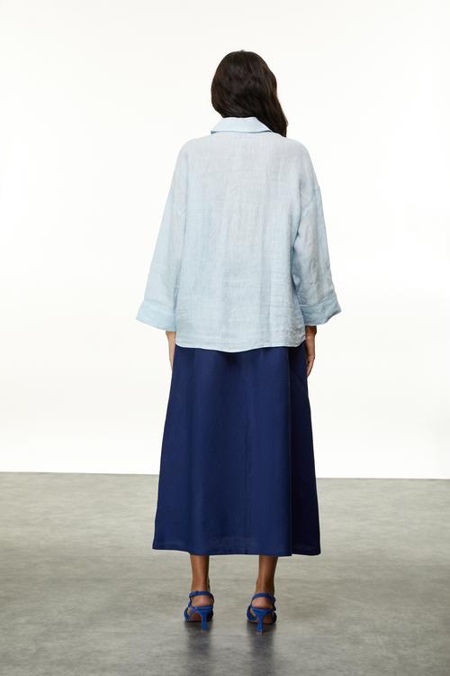  OVERSIZE KETEN GÖMLEK