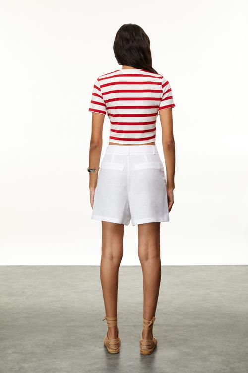  ÇİZGİLİ CROP T-SHIRT