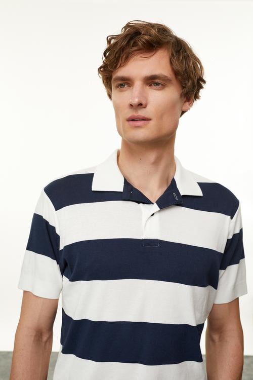  POLO YAKA ÇİZGİLİ T-SHIRT