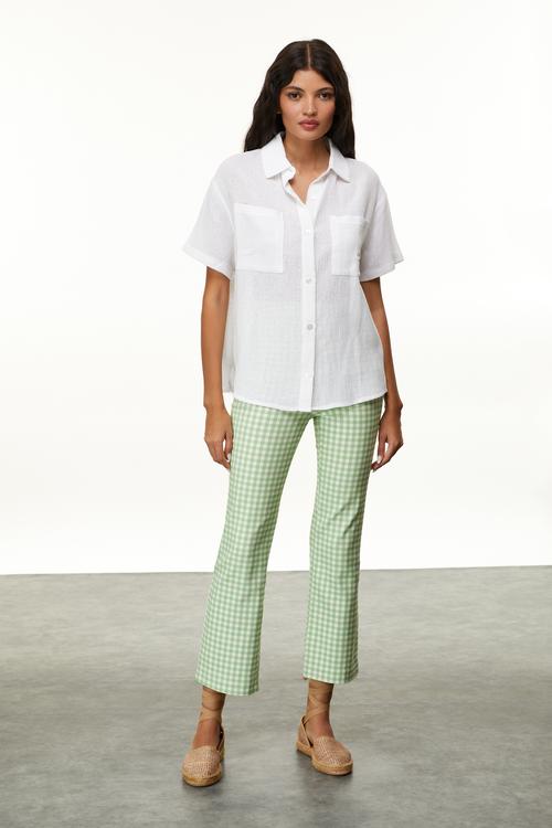  PAMUK KARIŞIMLI OVERSIZE GÖMLEK