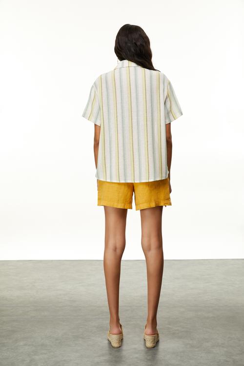  PAMUKLU CEPLİ OVERSIZE GÖMLEK