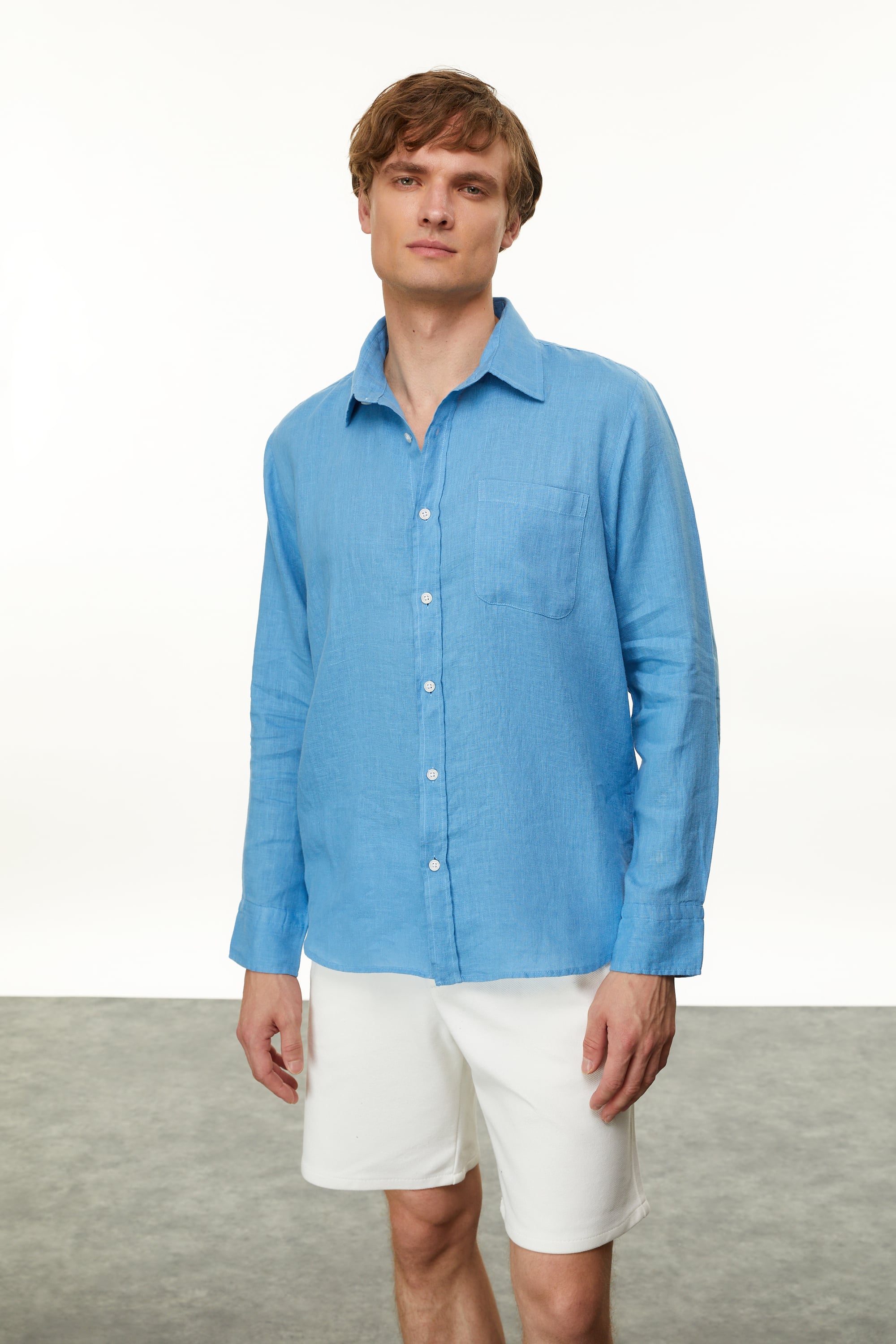 KETEN REGULAR FIT GÖMLEK