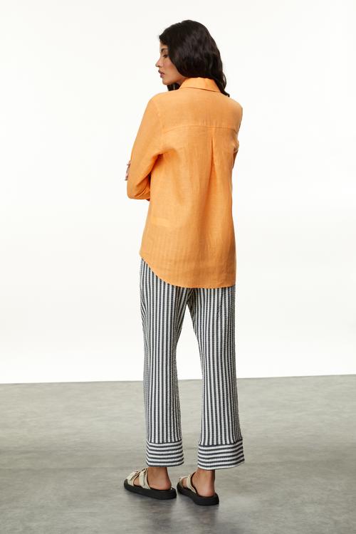  REGULAR FIT KETEN GÖMLEK