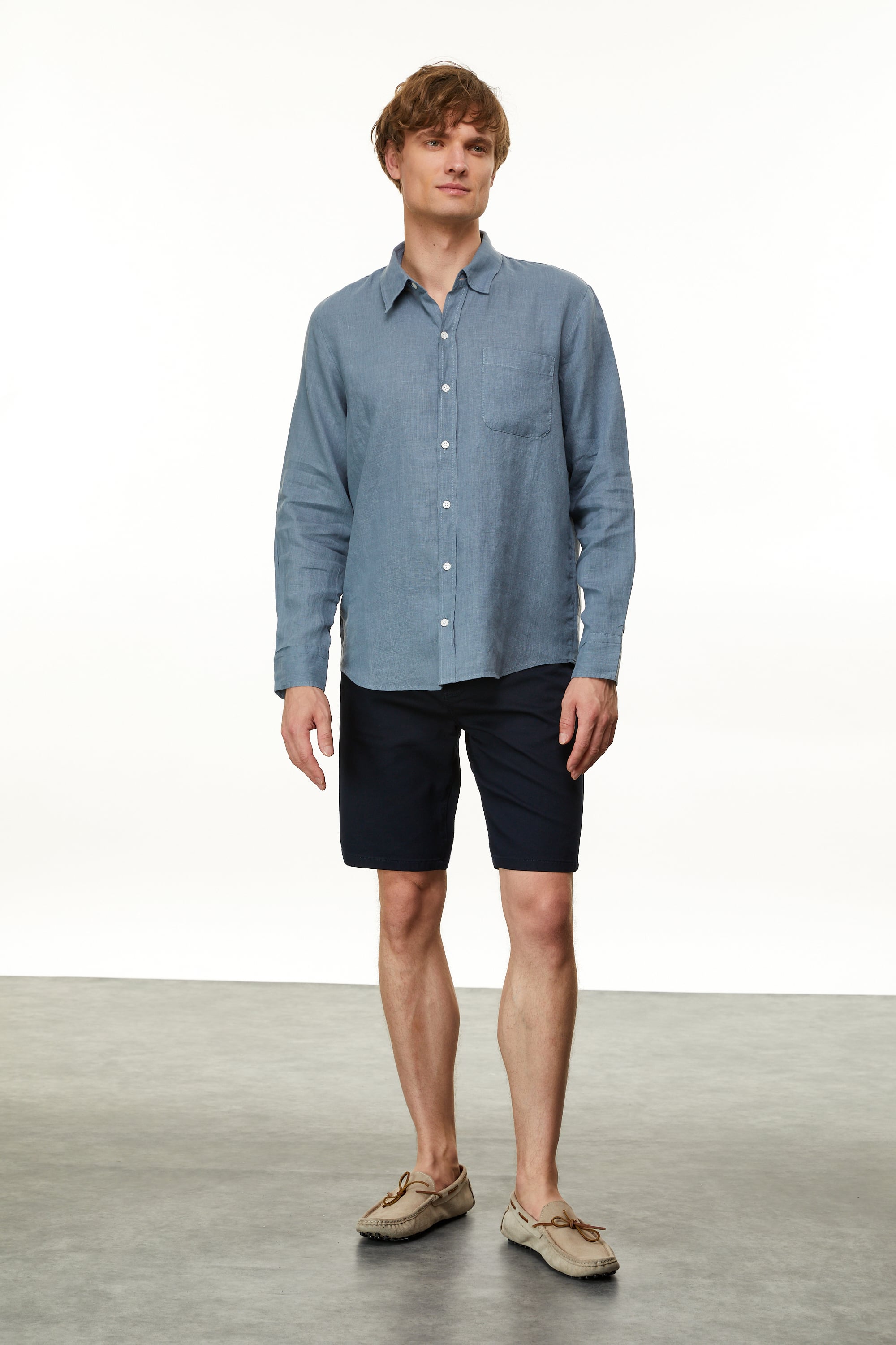 KETEN REGULAR FIT GÖMLEK