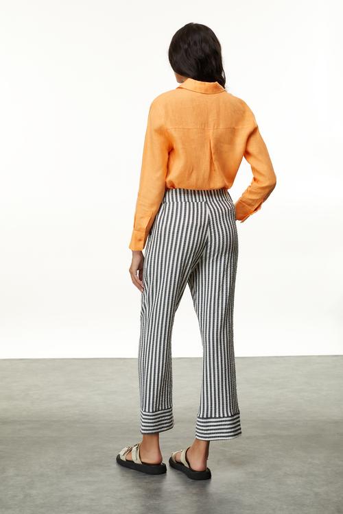  BELİ LASTİKLİ ÇİZGİLİ PANTOLON