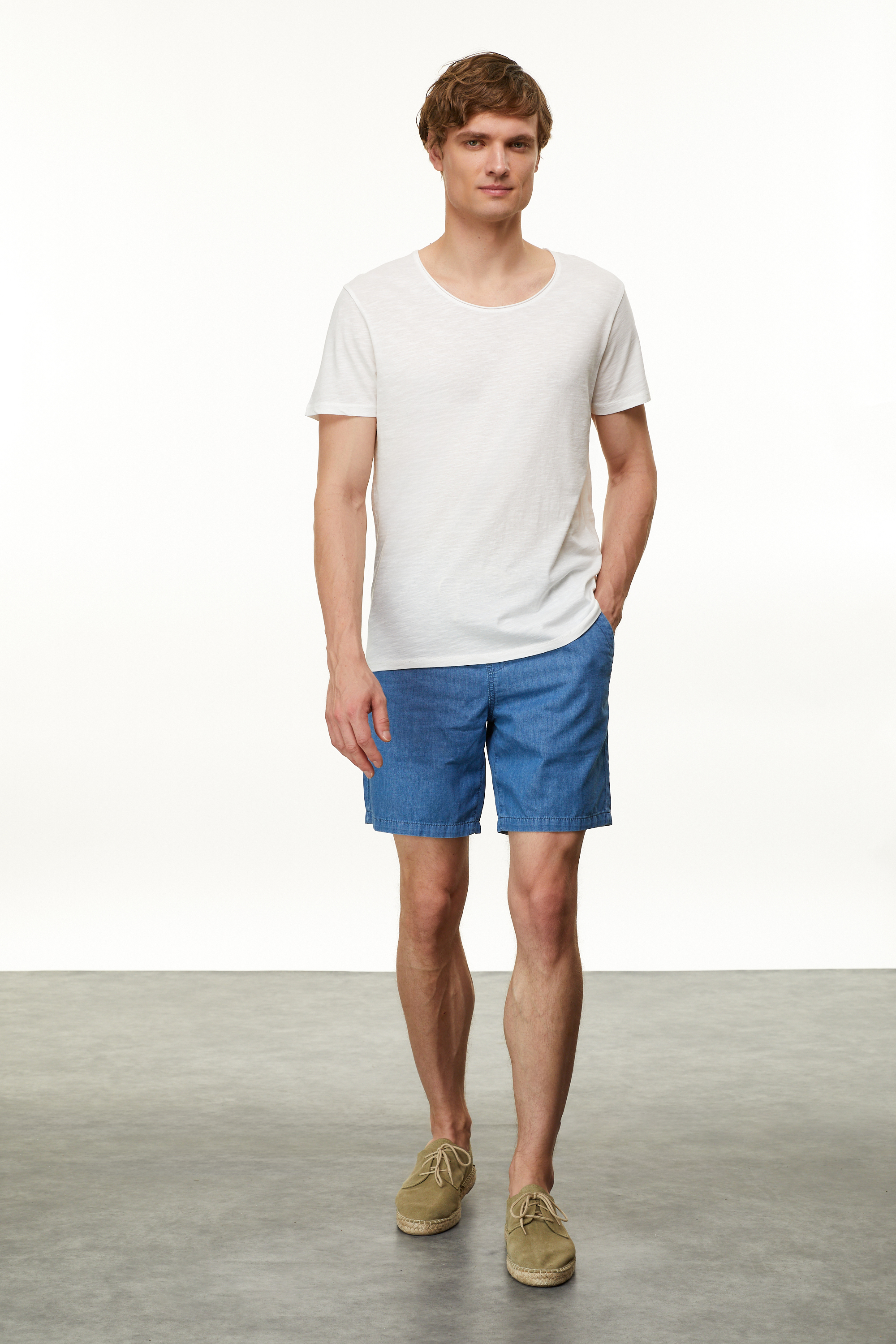 BİSİKLET YAKA KISA KOLLU T-SHIRT