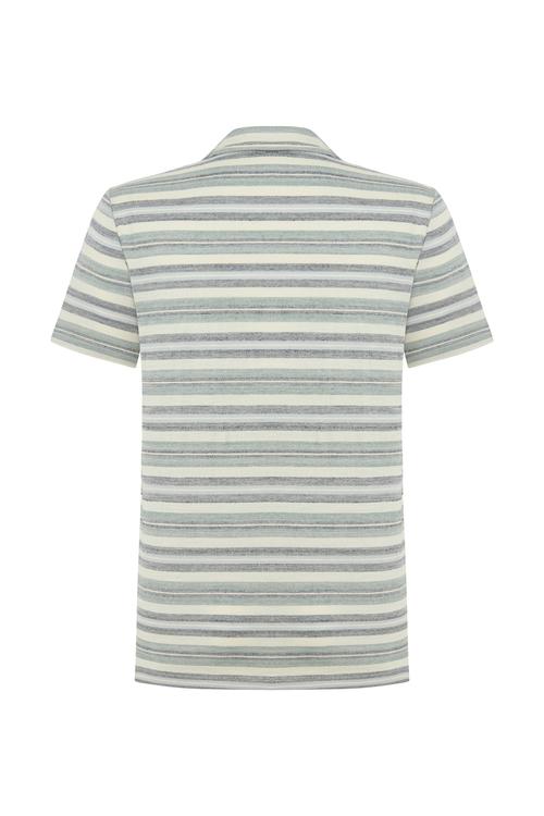  POLO YAKA ÇİZGİLİ T-SHIRT