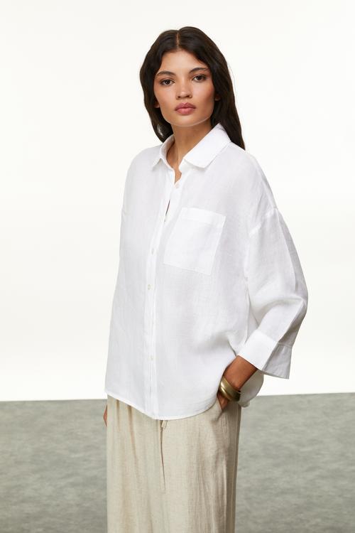  OVERSIZE KETEN GÖMLEK