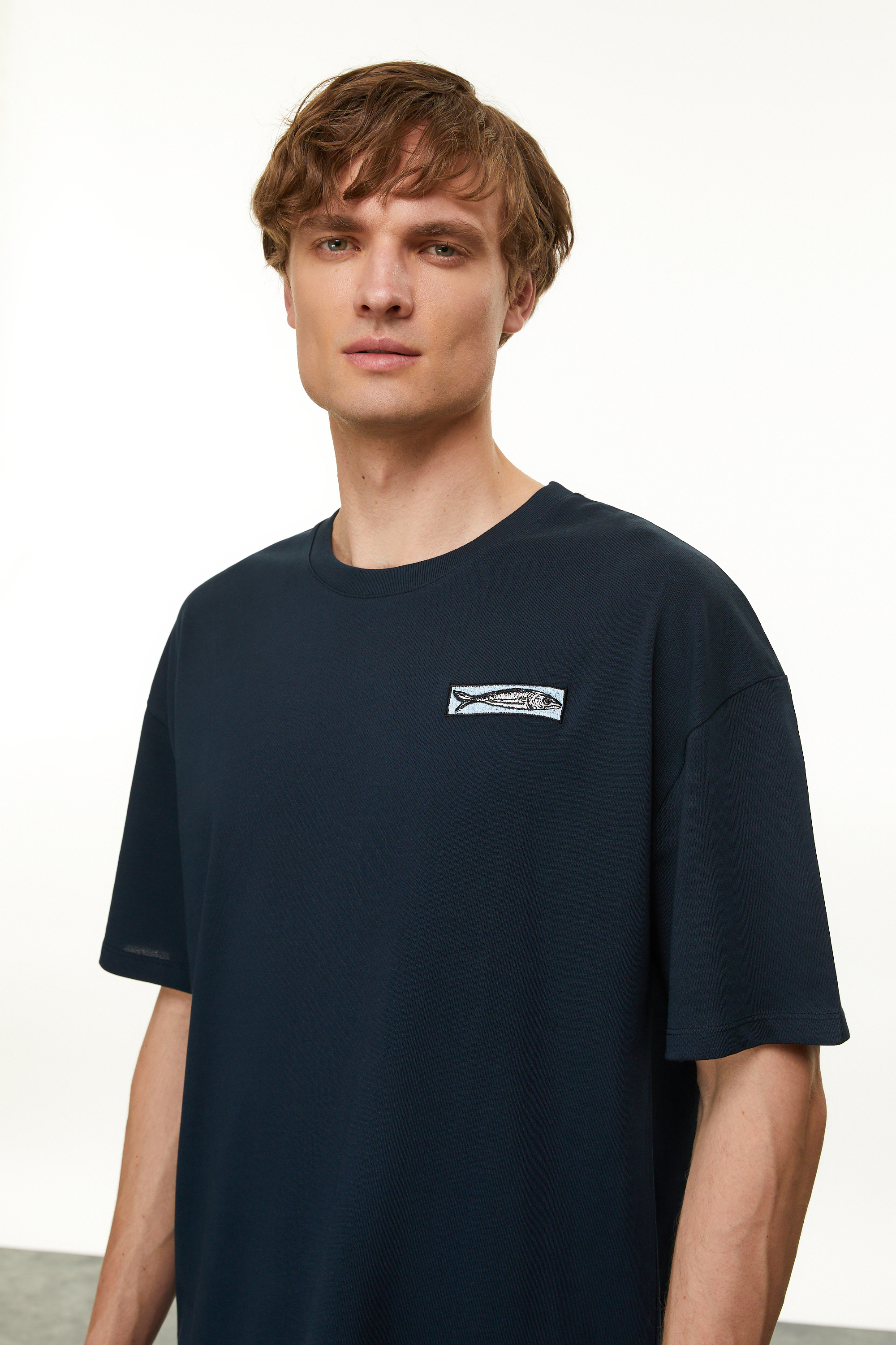 MARİN BASKILI BİSİKLET YAKA T-SHIRT