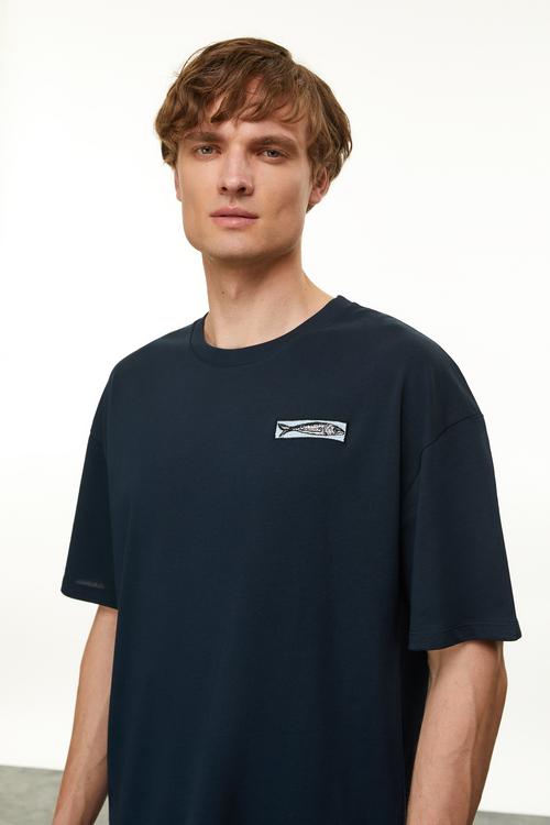  MARİN BASKILI BİSİKLET YAKA T-SHIRT