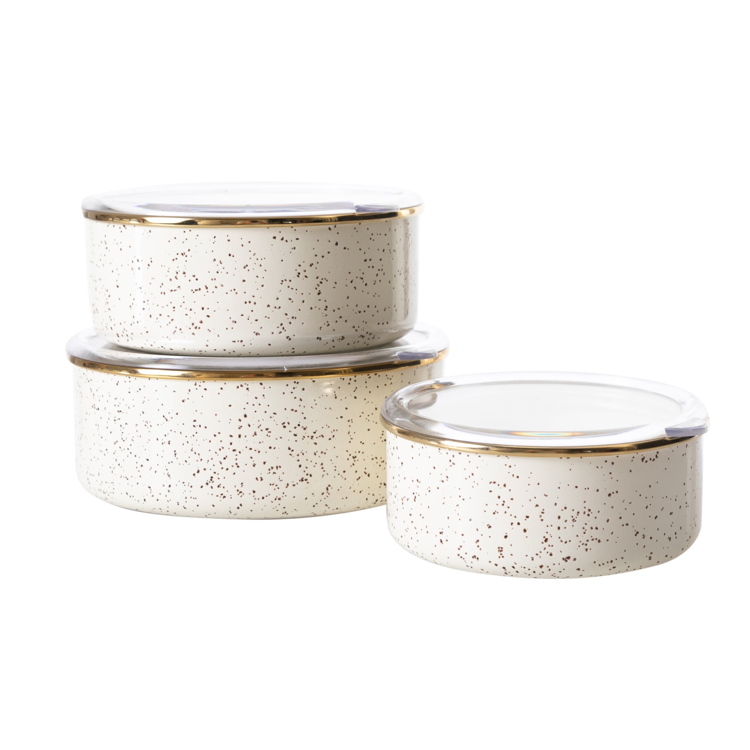 VINTAGE ENAMEL 3LÜ SAKLAMA KABI