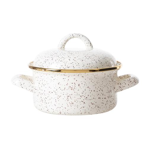 VINTAGE ENAMEL DERİN TENCERE 14 CM