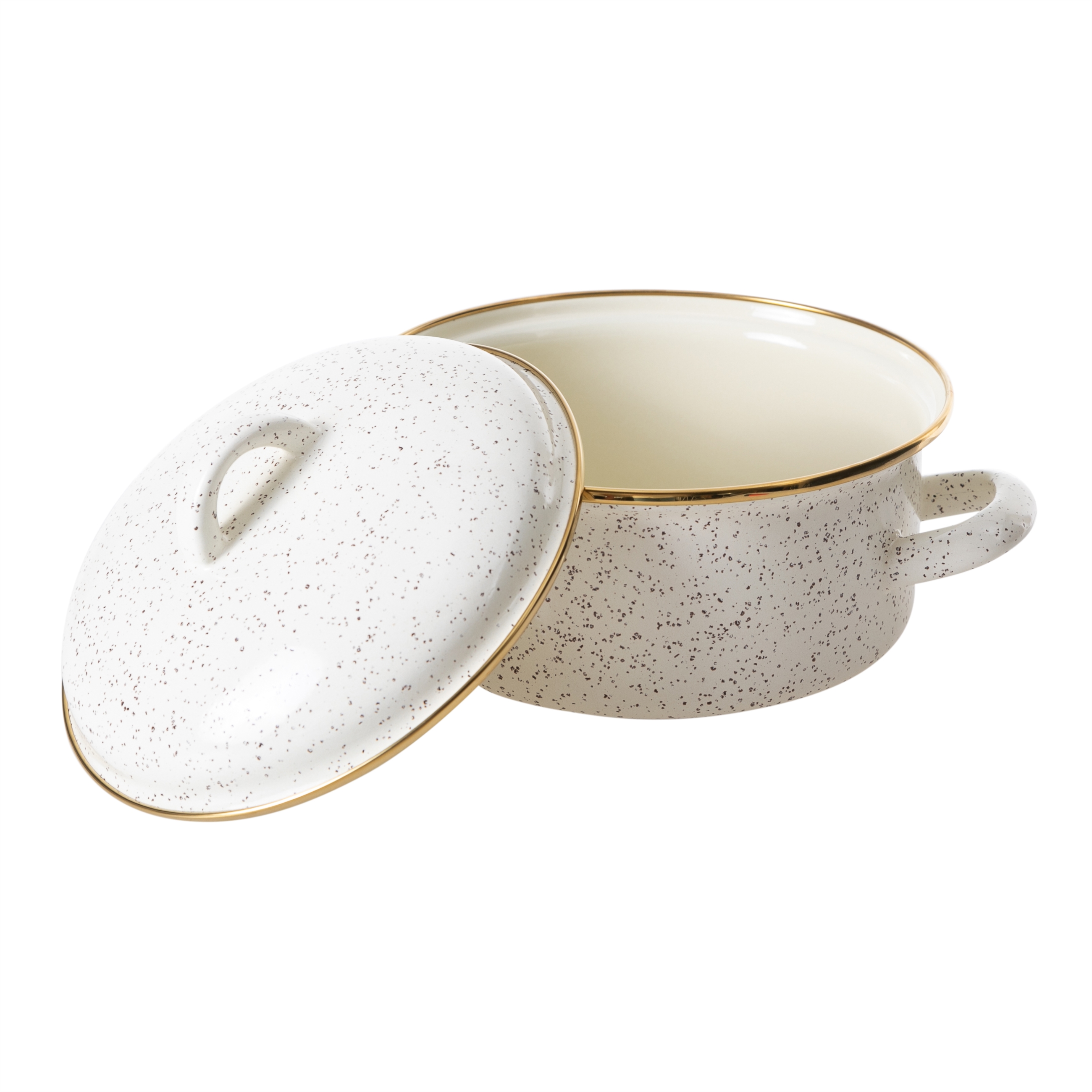 VINTAGE ENAMEL DERİN TENCERE 18 CM