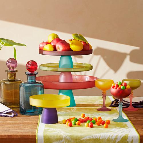  COLORS AYAKLI CAM SUNUM 28CM -YEŞİL