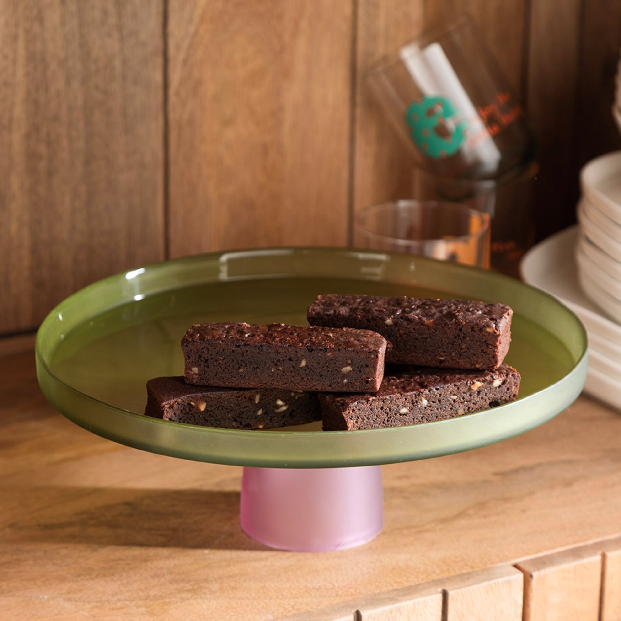 COLORS AYAKLI CAM SUNUM 28CM -YEŞİL