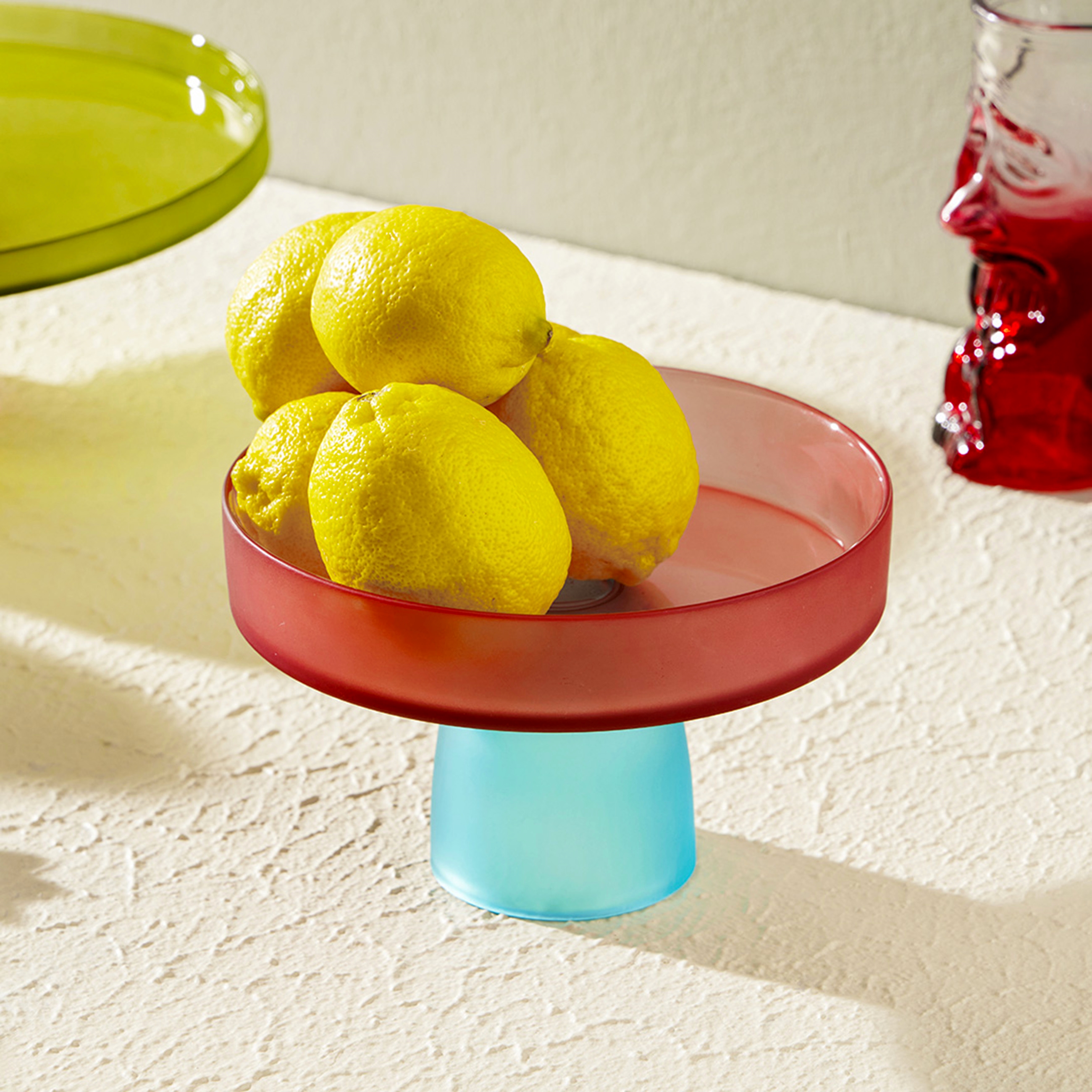 COLORS AYAKLI CAM SUNUM 18CM -KIRMIZI