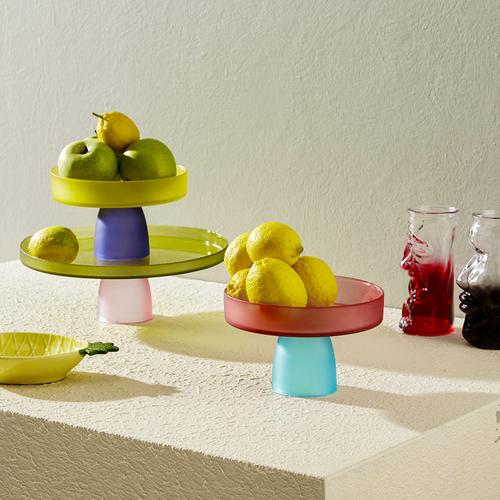  COLORS AYAKLI CAM SUNUM 18CM -KIRMIZI